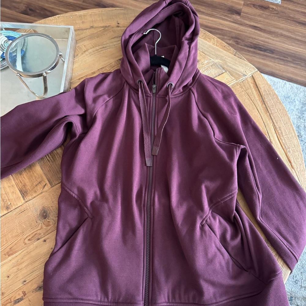 Athleta burgundy full zip hoodie size XL